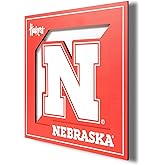 YouTheFan NCAA Nebraska Cornhuskers 3D Logo Series Wall Art - 12x12