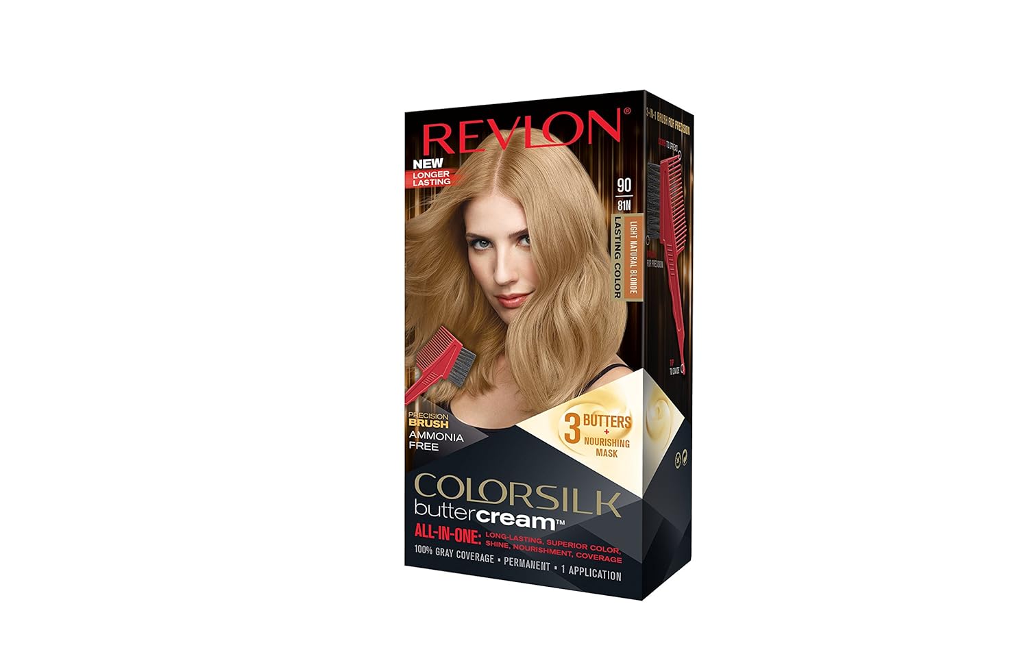 Revlon Colorsilk Buttercream Hair Dye, Black, 1 Count : Beauty