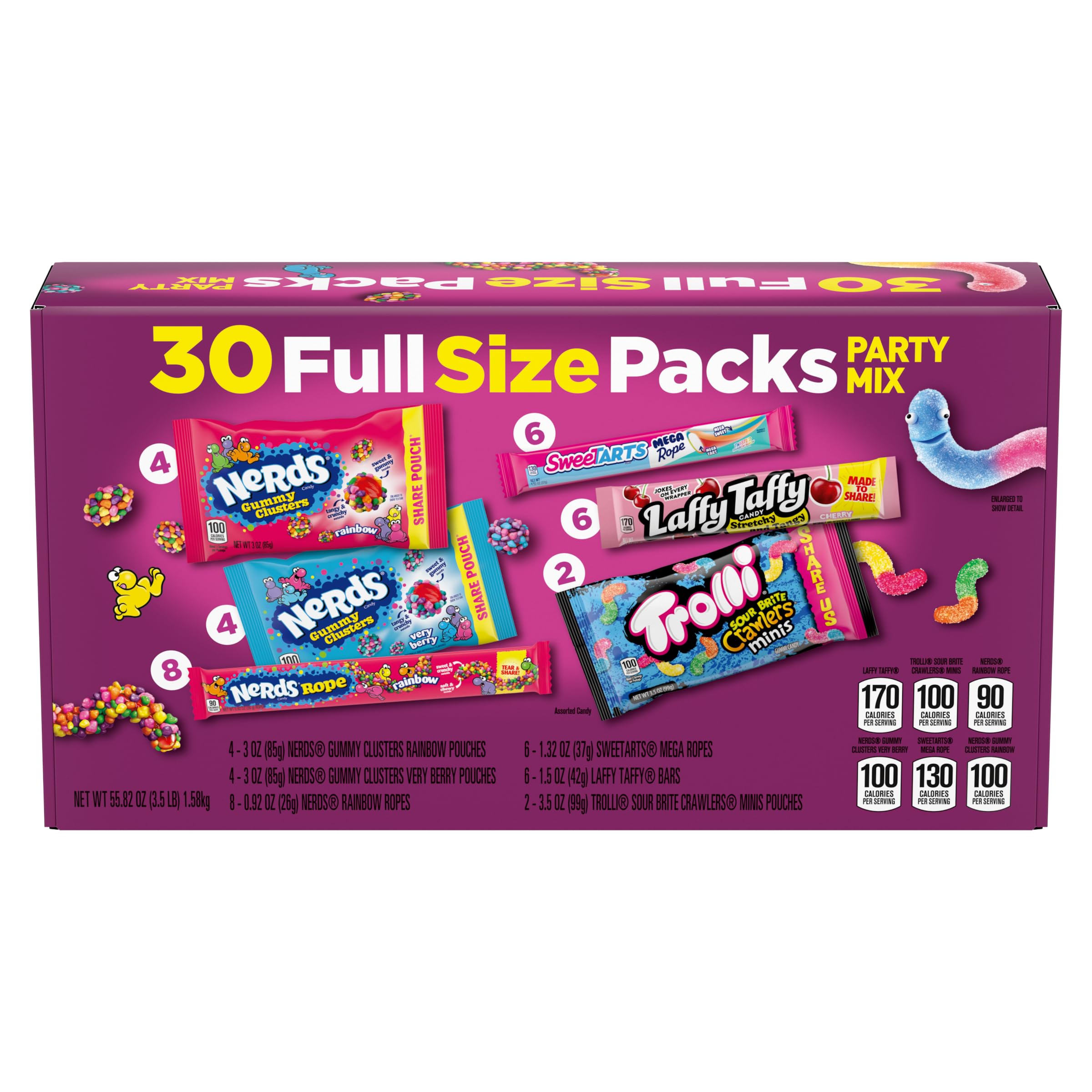 Photo 1 of ***MISSING PIECES 22 Pieces ONLY*** Nerds, SweeTARTS, Trolli and  Laffy Taffy Party Mix Candy  ***BB: 4/30/2026***