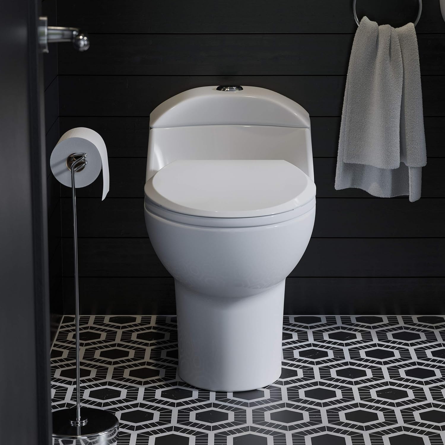 Swiss Madison Well Made Forever SM-1T803 Chateau One Piece Toilet, Glossy White - - 