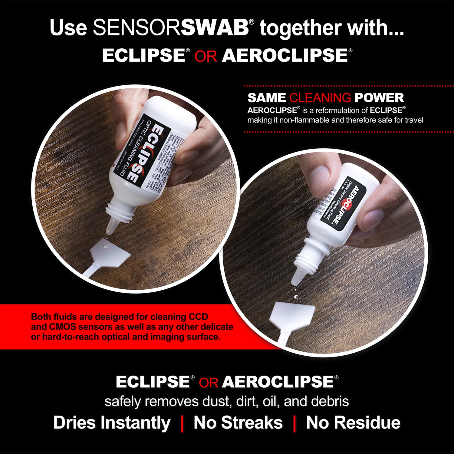 Photographic Solutions Sensor Swab Ultra 24mm Type-3 Digital Imaging Sensor Cleaner Swabs for Cleaning Full Frame Mirrored or Mirrorless Cameras. Sensor Dust & Oil Remover (Pack of 12)