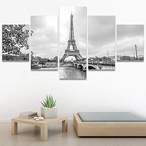 SIGNWIN Framed Canvas Wall Art Paris Eiffel Tower...