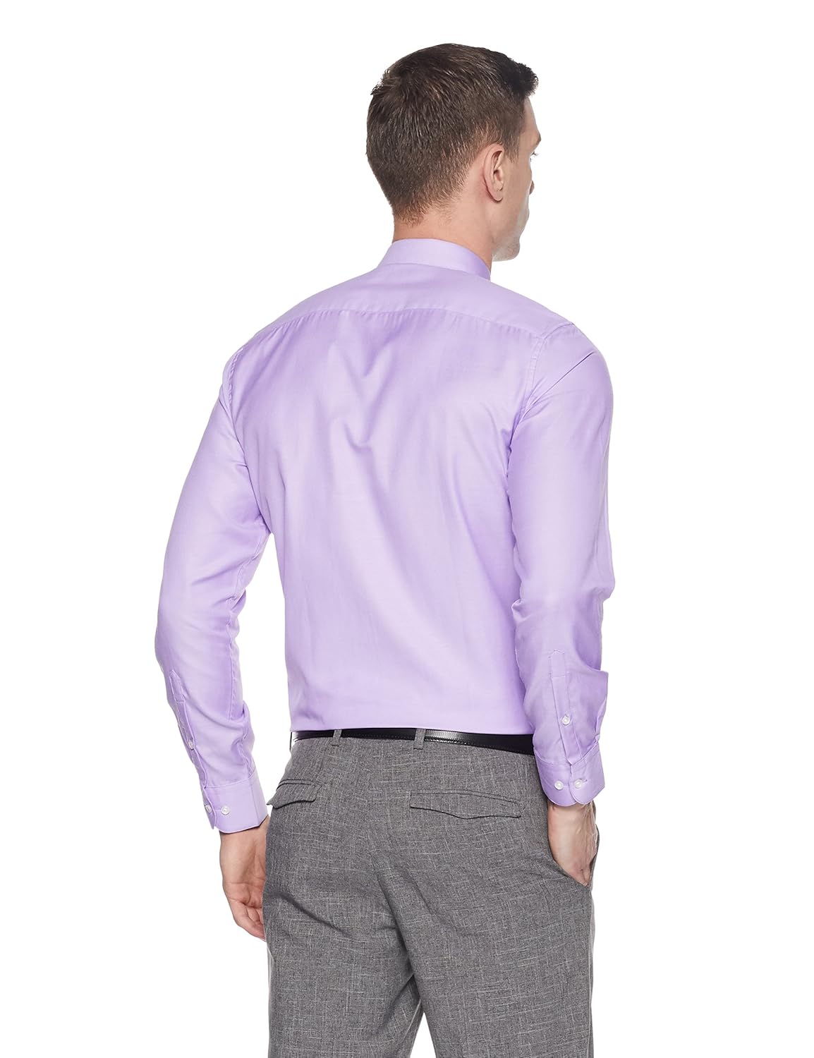 peter england men's plain slim fit formal shirt