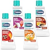 Carbona Stain Devils Spot Cleaner &amp; Stain Remover for Clothes, Set of 4 | Food Clean Up Combo Set for a Variety of Stains, Chocolate, Ketchup, Blood, Dairy, Fat, Cooking Oil, Coffee, Tea &amp; Wine