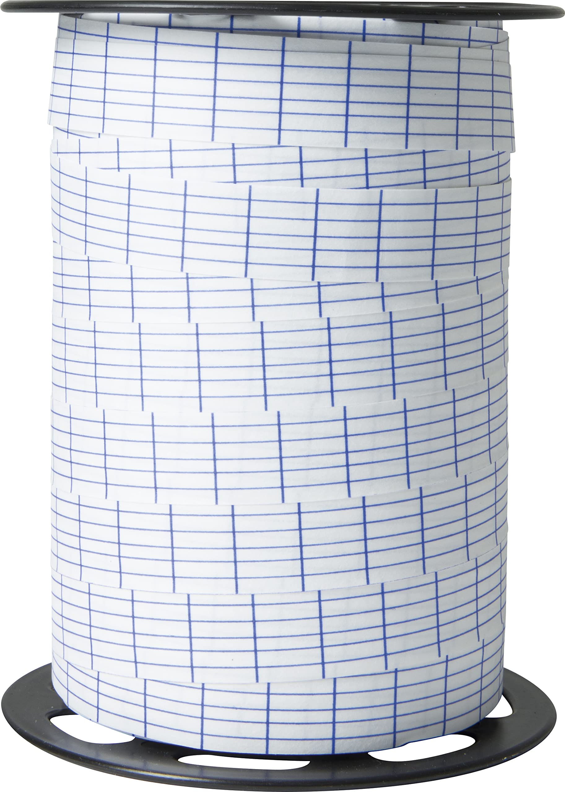 Clairefontaine 602131C - One Counter Ribbon Roll - Dimensions: 100m x 15mm - Colour: White with Writing - Decorative Gift Ribbon - DIY - Gift Wrapping