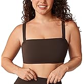 UNISSU Hugcurve Women's Convertible Sports Bra Bandeau Strapless Tube Top Padded Wireless Yoga Workout