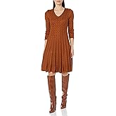 Jessica Howard Womens Fit & Flare Sweater Midi Dress with ¾ Sleeves