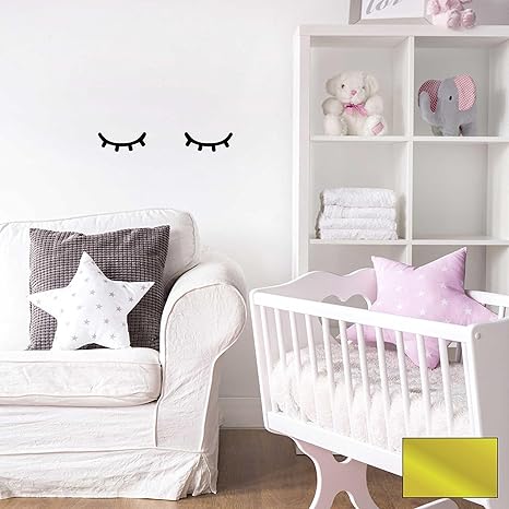 Wandtattoo Wandbild Wandaufkleber Wandsticker sleeping eyes müde Augen Kawai M1983 von ilka parey wandtattoo-welt ausgewählte