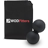 WODFitters Double Lacrosse Ball Peanut Massage Ball for Thoracic Spine - Upper Back, Neck, Scapula - Ideal for Mobility work and Myofascial & Trigger Point Release Before and After WODs
