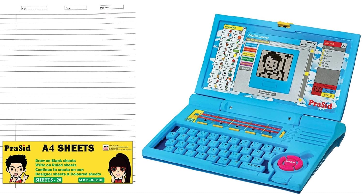 prasid english learner kids laptop