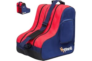 Hytiland Roller Skate Bag - Breathable Large Capacity Ice Skate Bag with Adjustable Shoulder Strap - Fits Most Inline, Ice and Roller Skate Accessories for Kids and Adults
