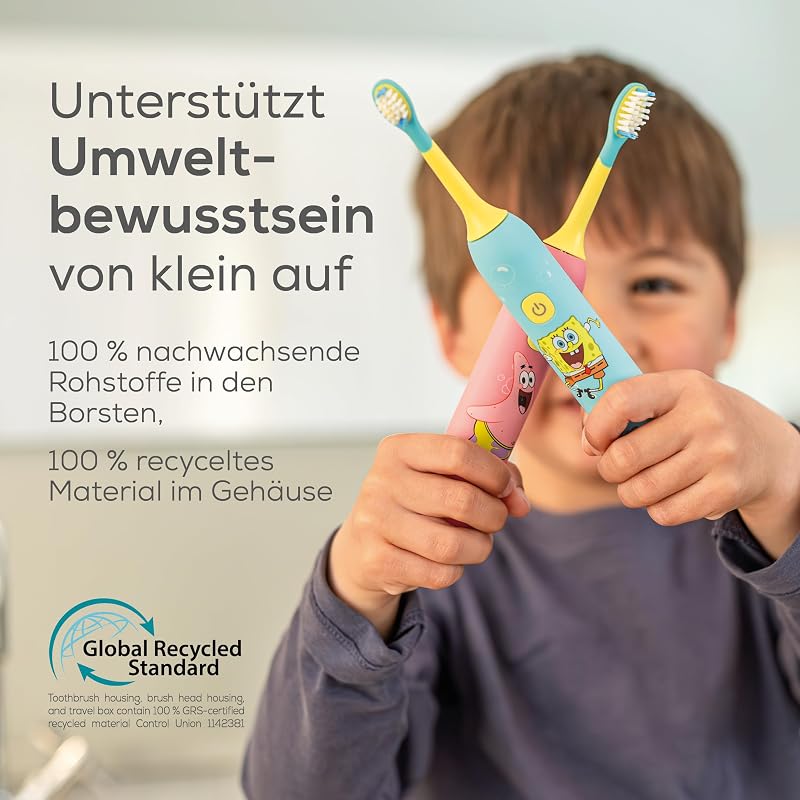 SC 11 Aqua Blue SpongeBob elektrische Zahnbürste Kinder, sehr leise