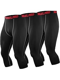 Neleus Men's 2 Pack Compression Pants Workout Running Tights Leggings
