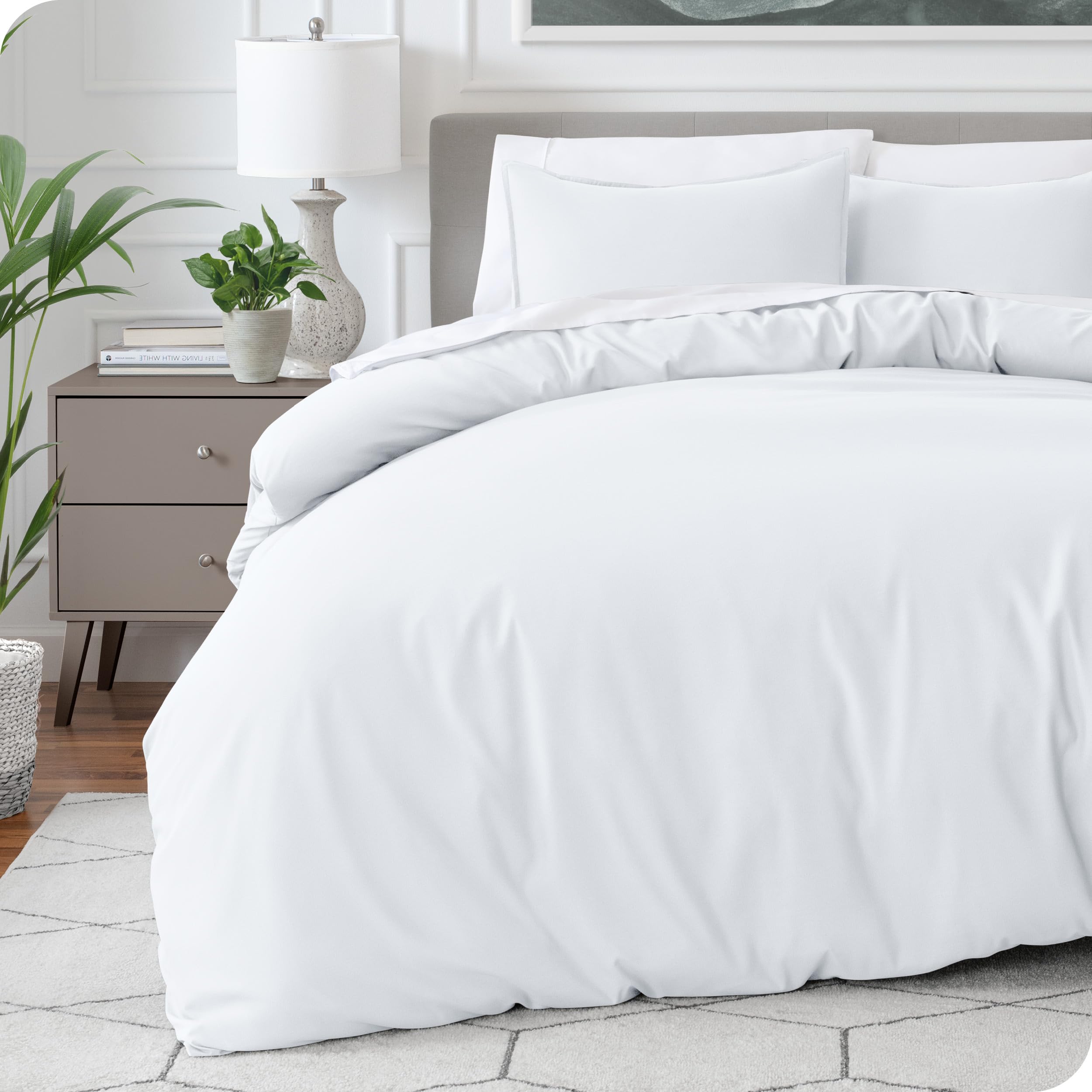 Photo 1 of Bare Home Bedding Duvet Cover Full Size - Premium 1800 Super Soft Collection - Lightweight, Cooling Duvet Cover - Soft Breathable Bedding (Full, White)