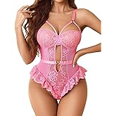 Avidlove Sexy Lingerie for Women Lace Teddy Lingerie Mesh Bodysuit One Piece Babydoll XS-XXL