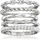 Ross-Simons Sterling Silver Jewelry Set: 5 Stackable Rings