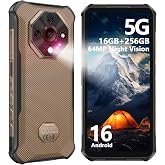 Ulefone Armor X16 Pro 5G Rugged Smartphone, 16GB+256GB MTK Dimensity 6300 Android 16, 64MP+25MP Main Camera, 10360mAh, 6.56" 120Hz Corning Gorilla Screen, IP68/69K Waterproof, Widevine L1 - Sand Dune