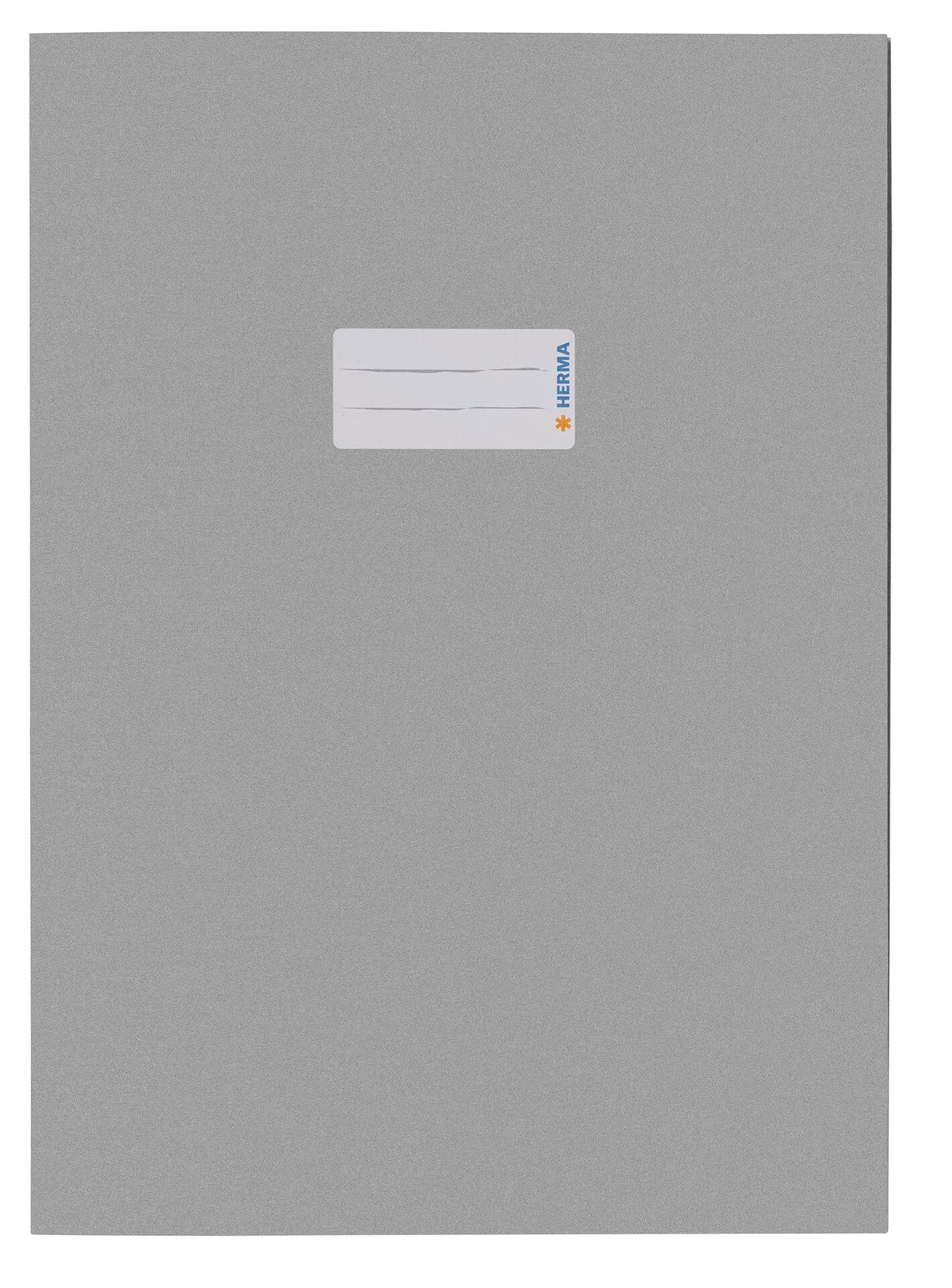 HERMA 5528 Paper Notebook Covers DIN A4, Book Covers with Labelling Field, Made of Strong Recycled Paper and Rich Colours, Set of 10 Exercise Book Protectors for School Books Grey