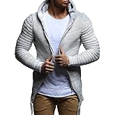 Leif Nelson LN20741 Men's Zip Knit Hoodie Slim Fit