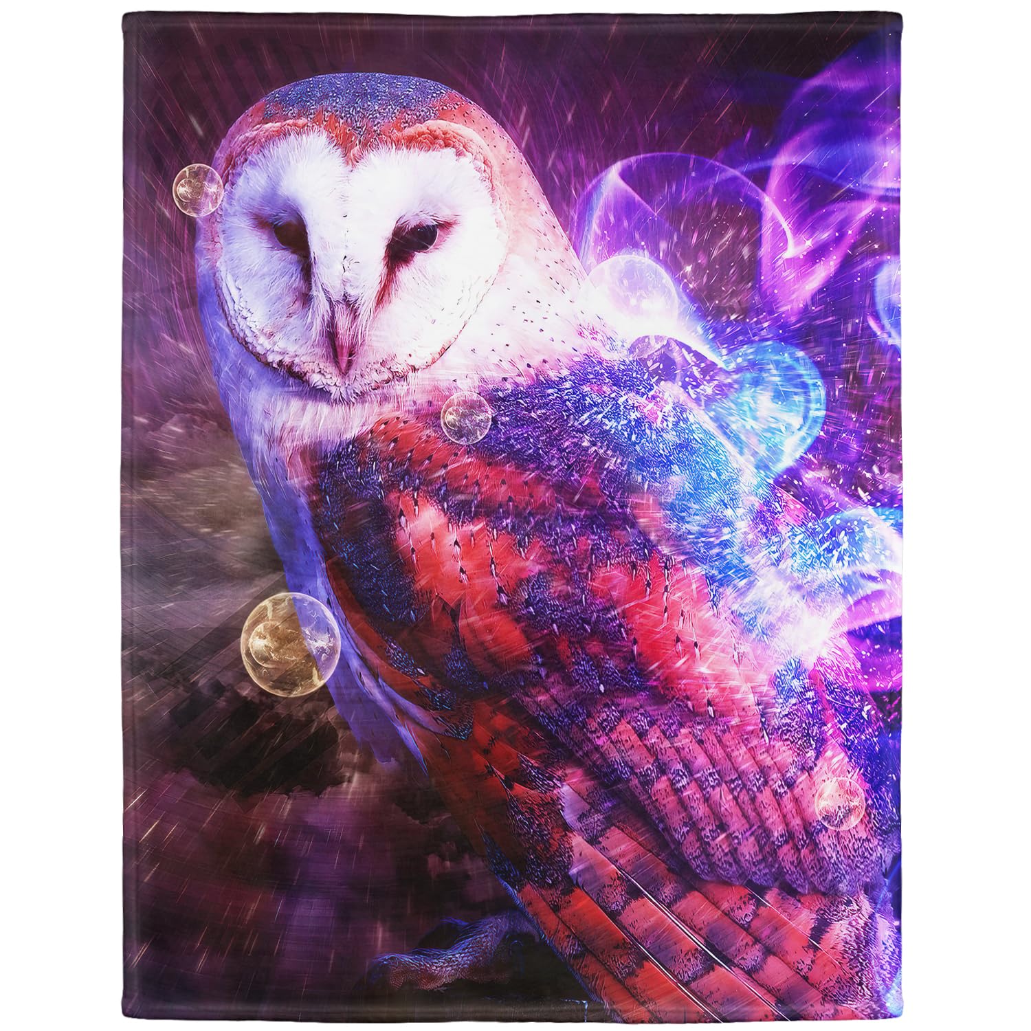 YISUMEI - Soft Fleece Blanket - Owl,150 x 200 cm Throw Suitable for Bed or Sofa