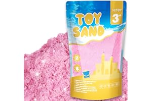 NiToy 2.2Lbs Play Sand, Never Dries Out-Fun for 3 Years and up Kids Bulk Refill for Sensory Sand Box Toys, Ideal for Shaping, Squeezing and Molding(Pink)