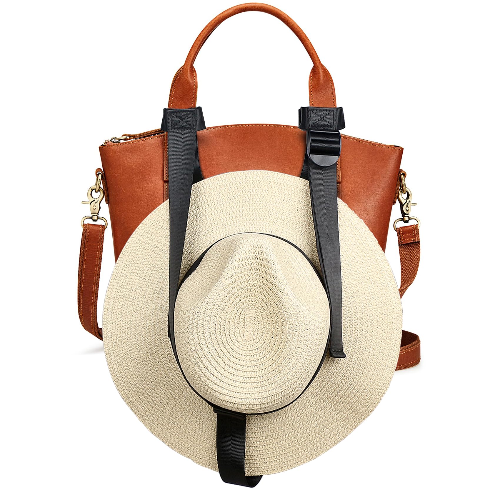 Photo 1 of NEVGVUP Travel Hat Holder, Stylish Durable Accessory for Backpacks, Bags, Purses, Totes, Luggage, Fits Multiple Hats, More Secure than Hat Clips