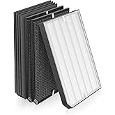 Ecofort 2000 Replacement Filter Compatible with Air Doctor 2000 / 2000i Air Purifier – Includes 1 Premium Filter, 2 Carbon Filters, and 4 Pre-Filters – Compare to ADF2001, ADF2002, ADF2003