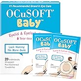 OCuSOFT Baby Eyelid and Eyelash Cleanser, Pre-Moistened Towelette, White/Blue 20 Count