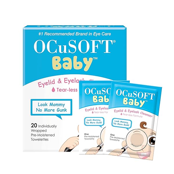 OCUSOFT BABY EYELID AND EYELASH CLEANSER, PRE-MOISTENED TOWELETTE,...