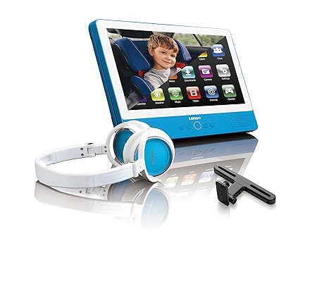 Lenco TDV-901 9-Zoll-Tablet - DVD - WIFI - USB - SD - Kopfhörer - Blau