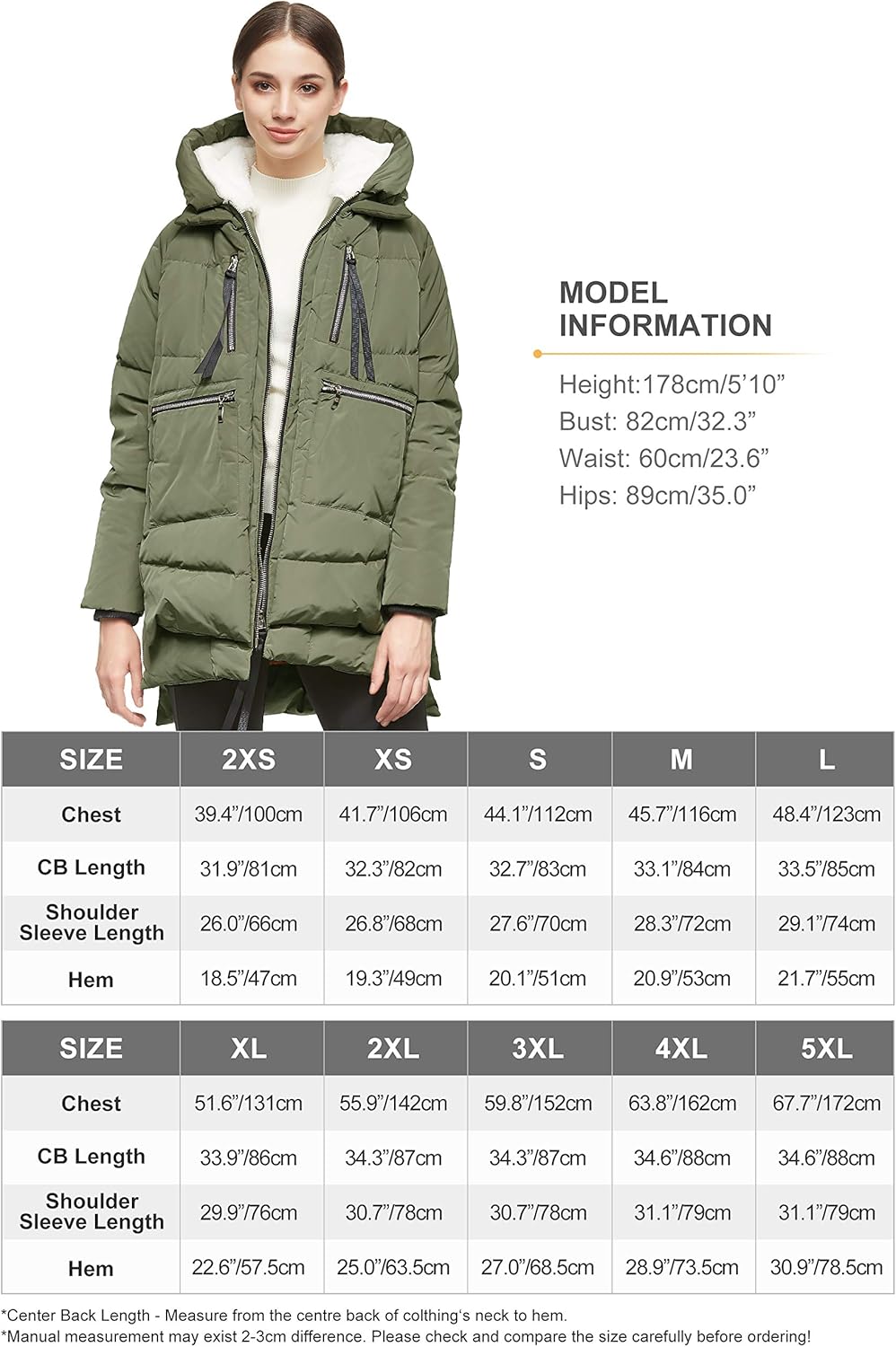 Orolay Women's Thickened Down Jacket: Clothing