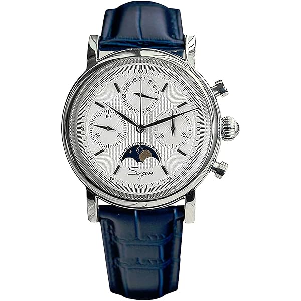 Amazon.com: Sugess MoonPhase Master 40mm SU2153SW w/Brown Leather