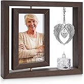 SOITIS Sympathy Gifts Memorial Picture Frame for Loss of Loved One - Memorial Gifts for Loss of Mom, Dog in Loving Memory Picture Frame, Condolences Gift for Loss, Rotate Display for Two 4x6 Photos Memorial Photo Frame