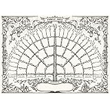 1 Pack - Family Tree Chart To Fill In - 6 Generation Genealogy Poster - Blank Fillable Ancestry Chart [Version 1] - 18" x 24"