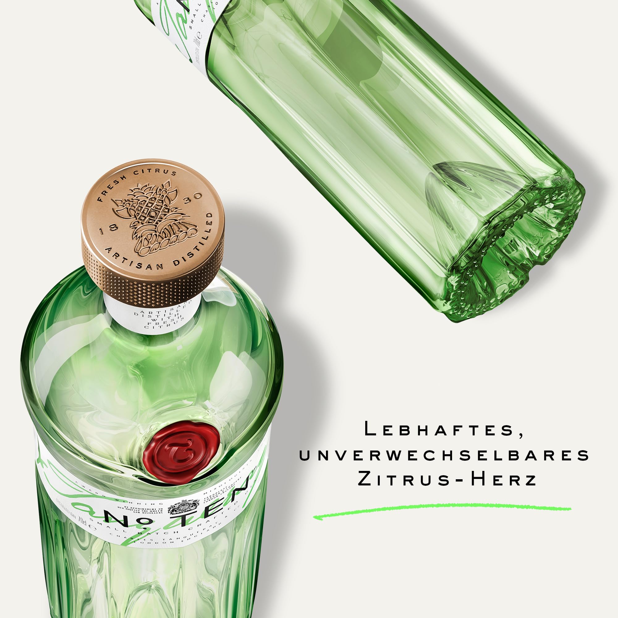 Tanqueray No. 10, Premium, Geschenk für besondere Momente, Spirituose für Gin & Tonic, Ten, 47% Vol, 700ml Einzelflasche 6