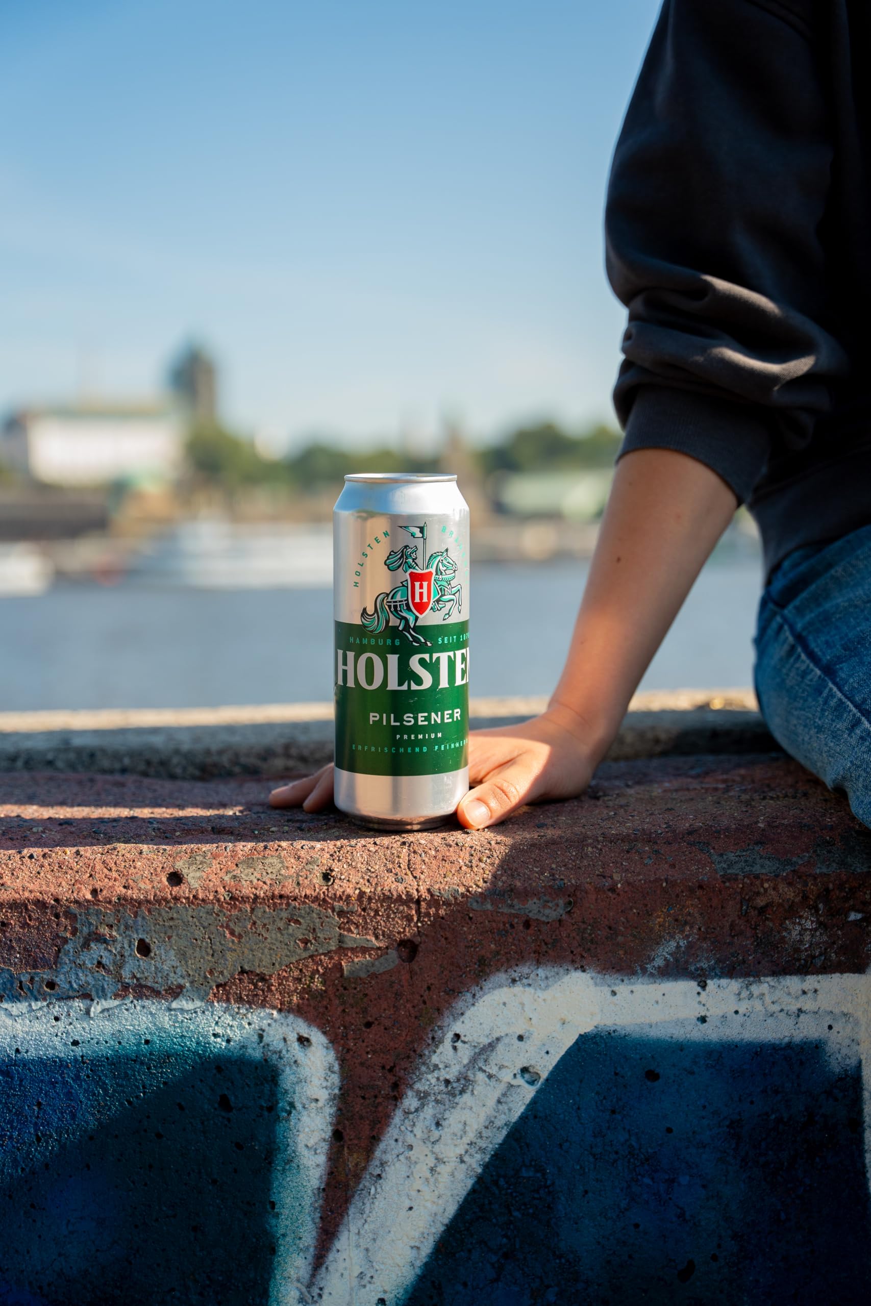 Holsten Pilsener 4,8 % Vol. Premium Pils l |24 Dosenbiere 0,5 L mit erfrischend feinherbem Geschmack | Bierdose Einweg (24 X 0.5 L) 5
