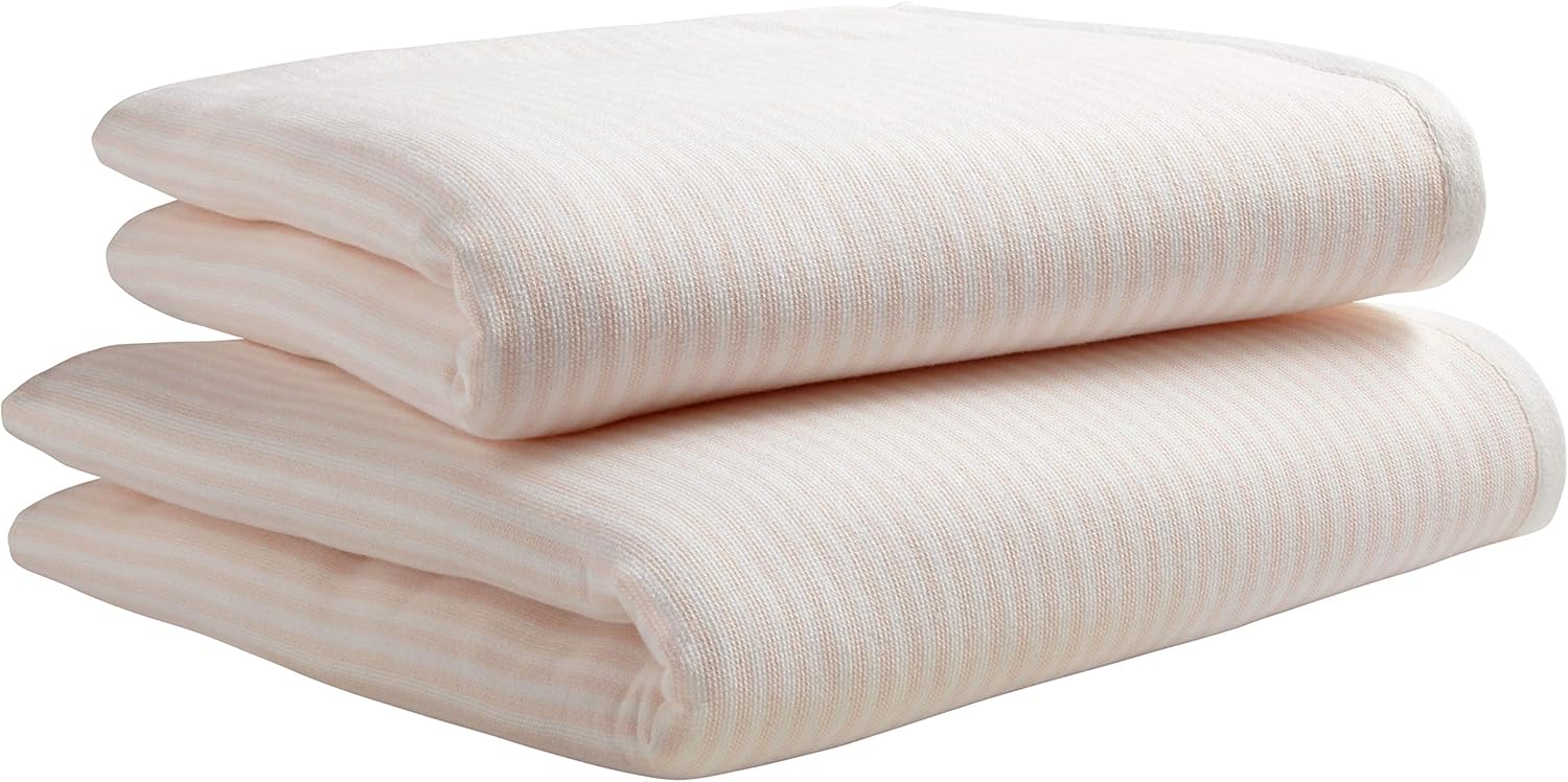  Brand – Stone & Beam Casual Striped 100% Cotton Bath Towel, Hand Towel, and Washcloth, Tan and White: Home & Kitchen