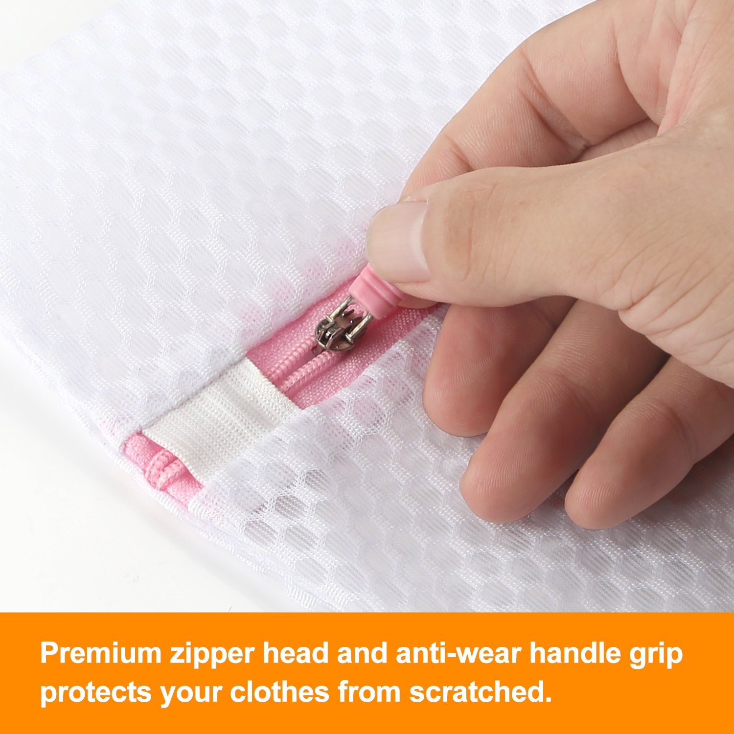 LASV Mesh Laundry Bag,4 Pack (2 Large & 2 Medium) Heavy Duty Durable Honeycomb Travel Bag for Delicates,Sweaters,Blouse,Yoga Pants,Hosiery,Underwear