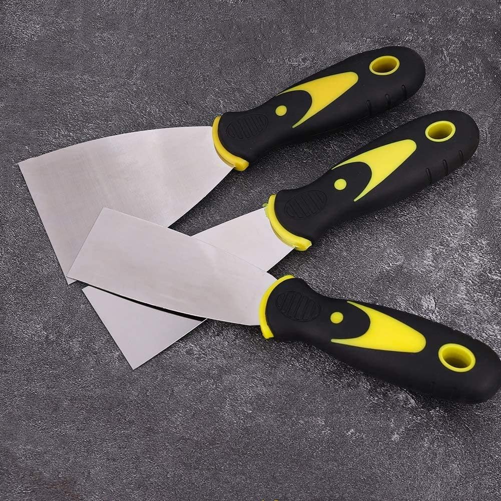 SXBBSMC Putty Knife - Spackle Knife Set - Metal Carbon Steel Putty Knive Scraper Tools- Used for Wall Paint Wallpaper Remover Tool (2IN 3IN 4IN) - - 