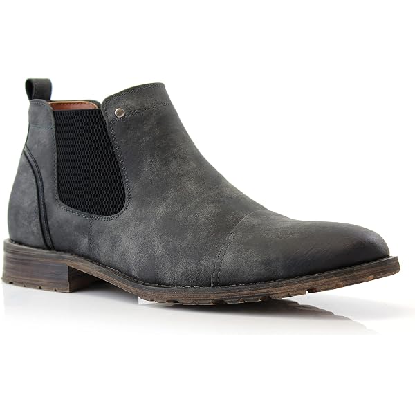 MADDEN Mens Gray Cushioned Goring Maxxin Round Toe Block Heel Chelsea 12 MADDEN | Shoes | Madden Mens Brown Cushioned Goring Maxxin  main image 2