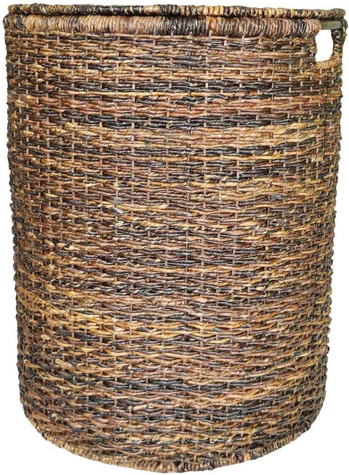 Amazon Com Threshold Wicker Hamper Dark Global Brown Furniture Decor