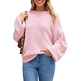 Arach&Cloz Women Wool Bend Soft Warm Fuzzy Loose Fit Fall Sweater 2025