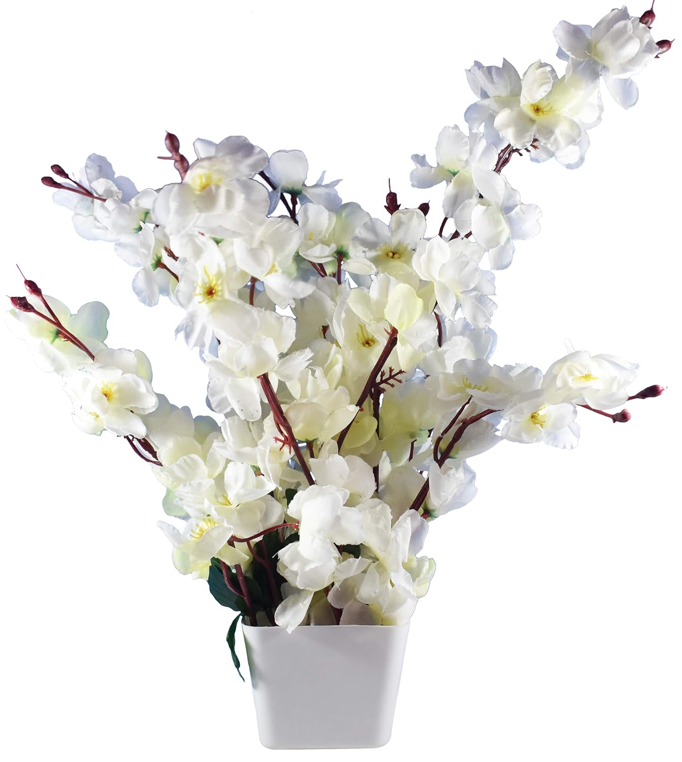 Buy Urvi Creations Artificial White Orchid Flower Bunch Bouquet