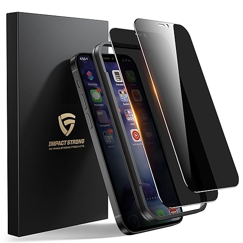 ImpactStrong Privacy Glass Screen Protector for iPhone 12 iPhone
