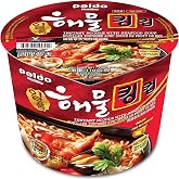 Paldo Fun &amp; Yum Seafood King Cup Noodles, Authentic Korean Ramen Imported, Spicy Seafood Flavor Instant Ramen, Ready-to-Eat Cup Noodles,110g (3.88 oz) x 6 Pack