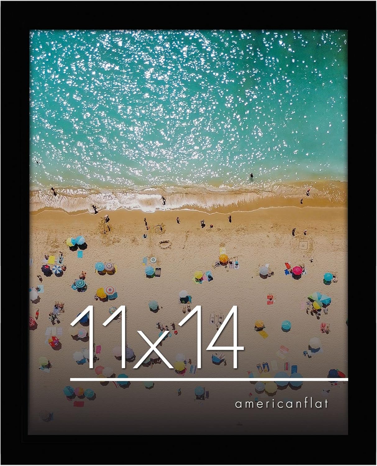 Photo Albums, Frames & Accessories - Americanflat 11x14 Picture Frame in Black - Engineered Wood with Shatter Resistant Glass - Horizontal and Vertical Formats for Wall