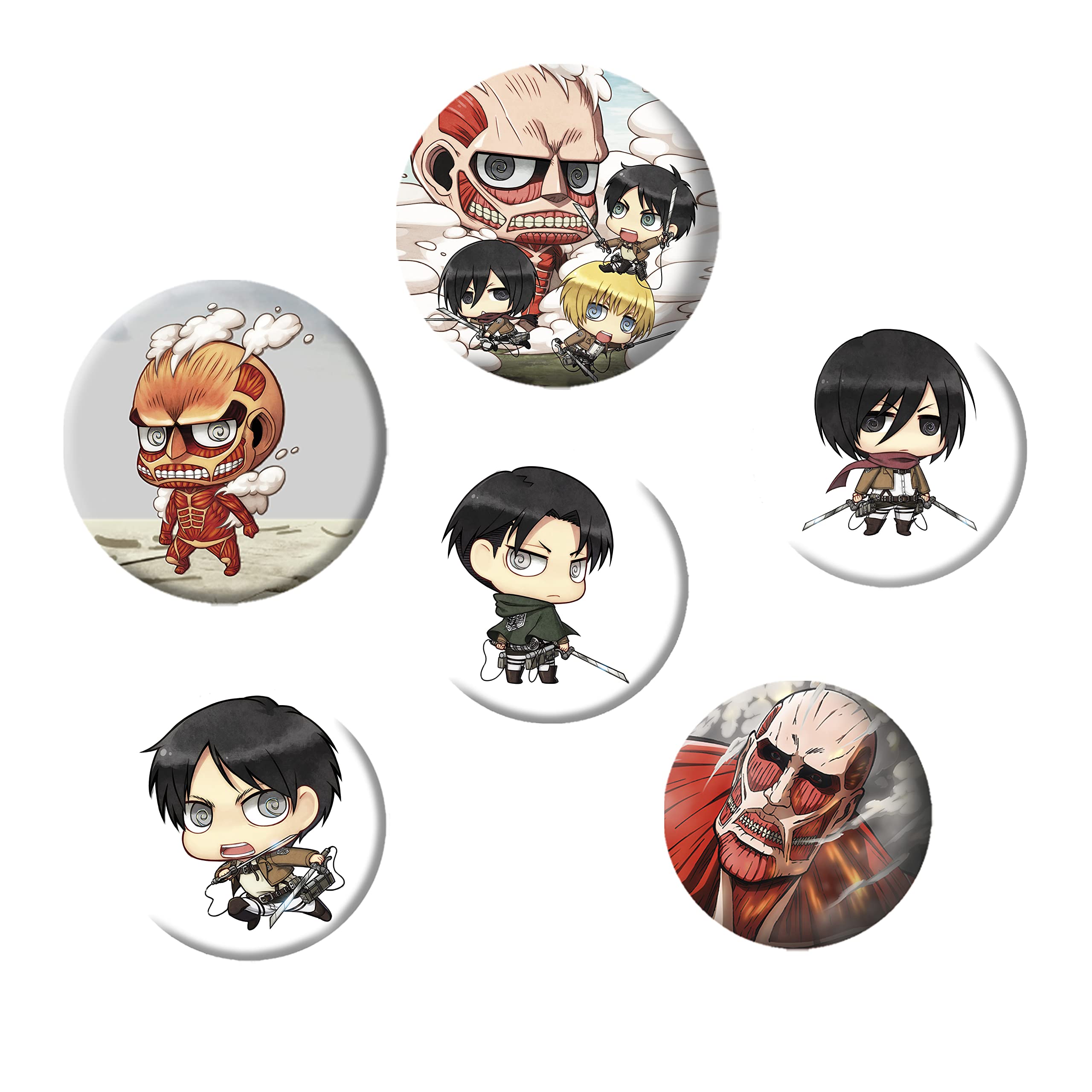 GB eye Attack On Titan Chibi Characters Badge Pack