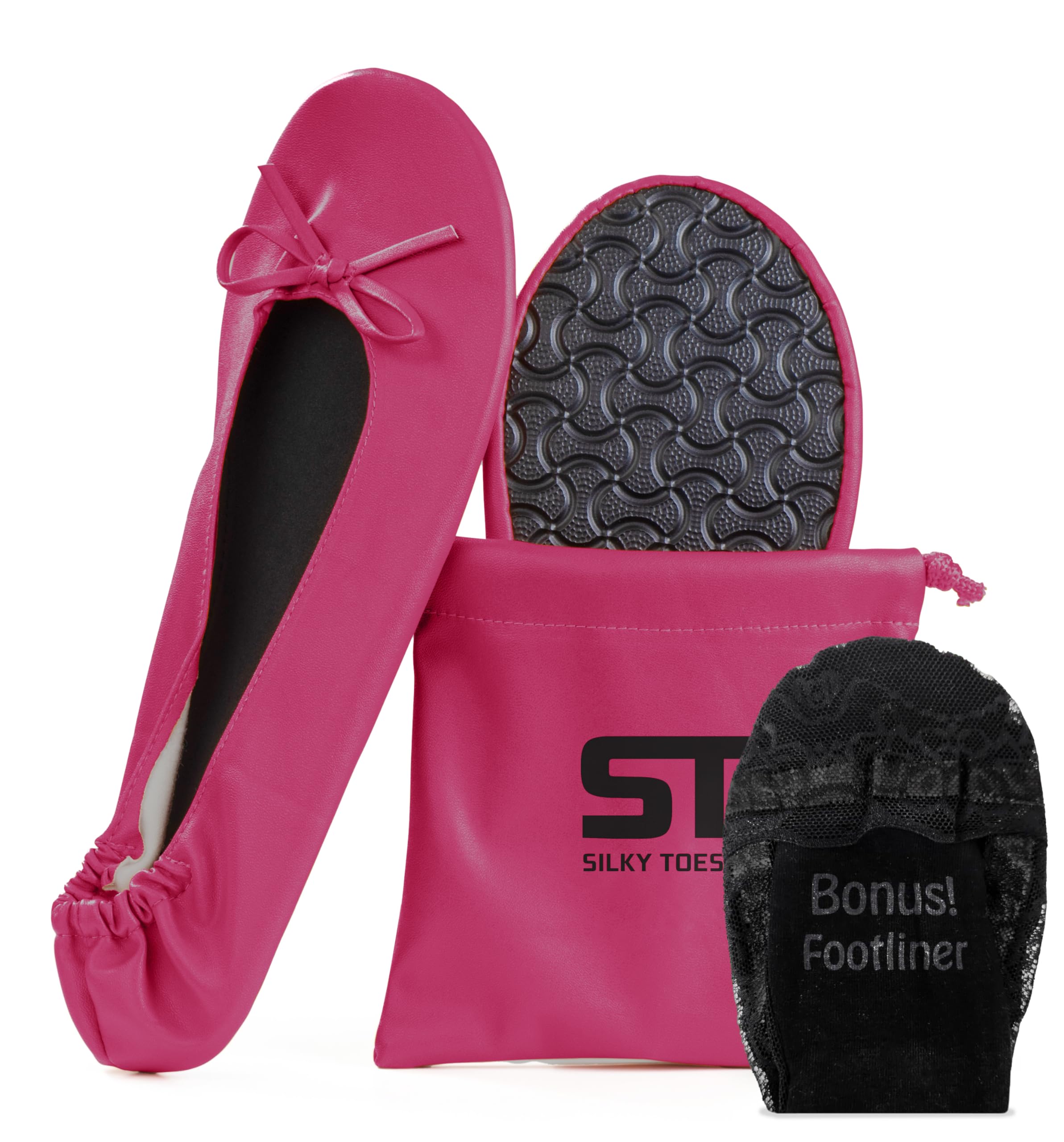 Silky Toes Foldable Flats for Women Purse Ballet