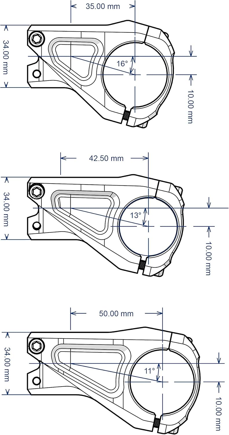 Funn Equalizer Bike Stem with 10mm Drop or Rise 35mm Bar Clamp Sports