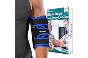 Reamphy Elbow Brace,Comfortable Night Elbow Sleep Support,Elbow Splint, Adjustable Stabilizer Splints, Cubital Tunnel Syndrome,Tendonitis,Ulnar Nerve,Tennis,Fits for Men and Women(Fits Most)